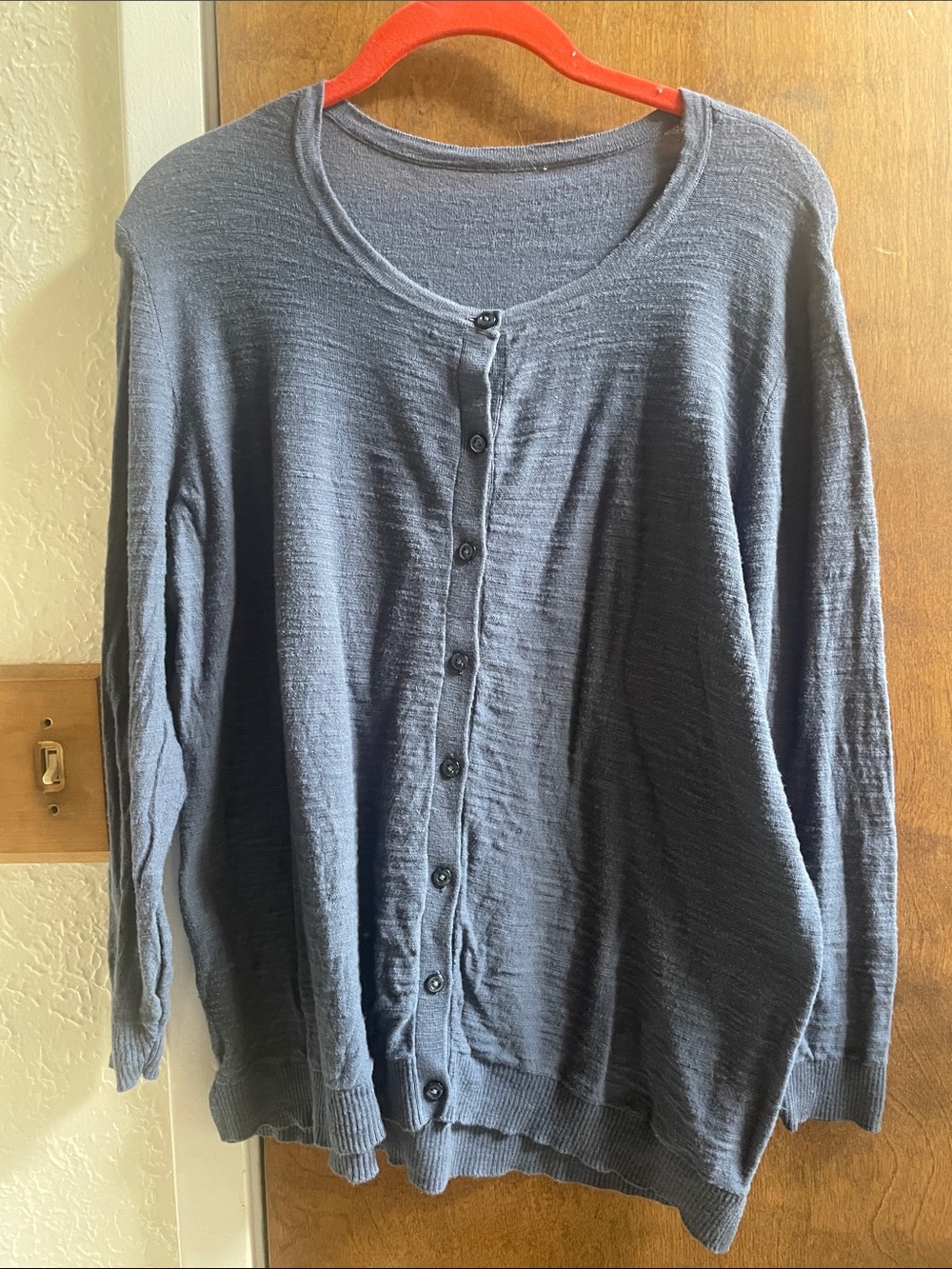 Classic Women's Button-Front Cardigan - Blue